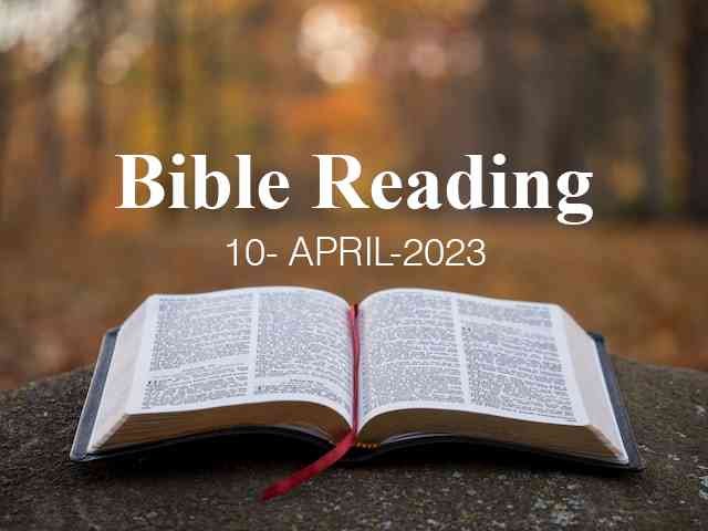 Bible reading 10 april